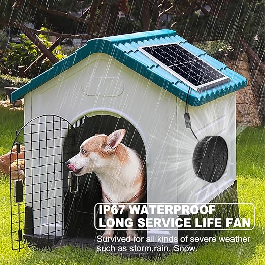 Solar Exhaust Fan with 20W Solar Panel, 12V DC Powered Ventilation Fan, 3.6W, 430 CFM Airflow, 2500 RPM, for Shed, Chicken Coop, Attic, Roof Vent